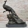 Milo Peacock Bronze Statue Handcrafted Lost Wax Method Feng Shui Collectible Art Decorative Gift Decor Artwork by Think Bronze view 1