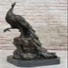 Milo Peacock Bronze Statue Handcrafted Lost Wax Method Feng Shui Collectible Art Decorative Gift Decor Artwork by Think Bronze view 2