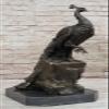 Milo Peacock Bronze Statue Handcrafted Lost Wax Method Feng Shui Collectible Art Decorative Gift Decor Artwork by Think Bronze view 3