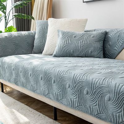 Anti-Slip Quilted Sofa Furniture Protectors armrest Sofa Throw Covers Seasons Sofa Slipcover for Leather Sofas and one Leather Recliner (Color : A, Size : 43x94inch(110x240cm))