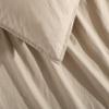 Calvin Klein - Queen Duvet Cover Set, 100% Crisp & Cool Cotton Percale Bedding, Corner Ties & Button Closure, 3 Piece Bed Set with Matching Pillowcases (Modern Cotton Washed Percale Camel Brown) view 2