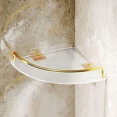 BAHELS Corner Shower Caddy Bathroom Rack, Storage Shelf On The Triangular Wall Of Acrylic Shower Room Toilet Shower Organizer (Size : Acrylic Single Layer)