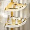 BAHELS Corner Shower Caddy Bathroom Rack, Storage Shelf On The Triangular Wall Of Acrylic Shower Room Toilet Shower Organizer (Size : Acrylic Single Layer) view 3