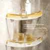 BAHELS Corner Shower Caddy Bathroom Rack, Storage Shelf On The Triangular Wall Of Acrylic Shower Room Toilet Shower Organizer (Size : Acrylic Single Layer) view 4