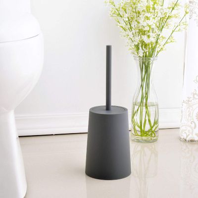 llcr Toilet Brush Set Plastic Toilet Brush Toilet with Base Toilet Silicone Long Handle Cleaning Brush