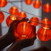 Dreamworth Red Lantern String Lights 33ft/10m 100 LEDs Hanging Lanterns Plug-in String Lights with Remote Control for Chinese New Year,Spring Festival,Wedding,Party Decoration,Christmas view 4