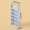5 Tier Storage Bookshelf, Plastic Floor Standing Removable Newspaper Rack, Large Capacity Utility Bookcase for School, Classroom, Home, Easy to Assemble view 3