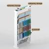 5 Tier Storage Bookshelf, Plastic Floor Standing Removable Newspaper Rack, Large Capacity Utility Bookcase for School, Classroom, Home, Easy to Assemble view 4