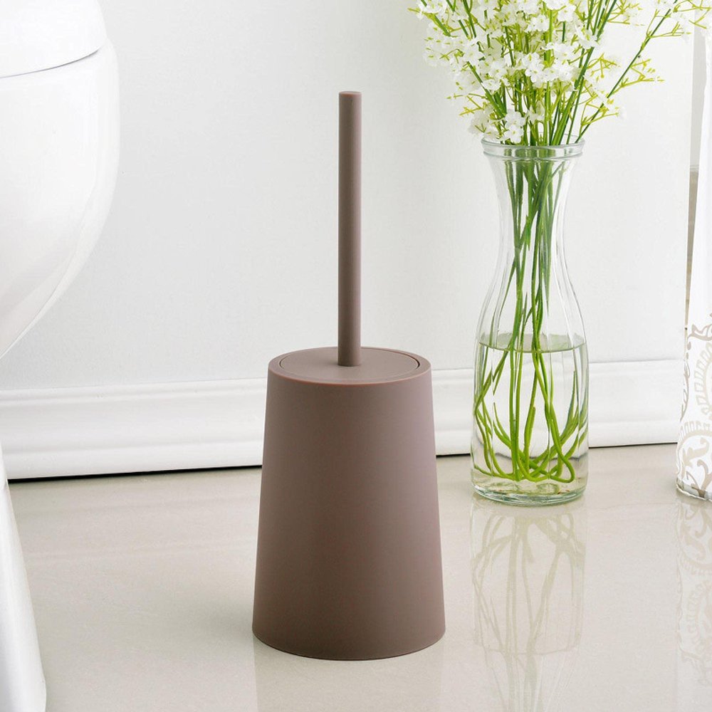llcr Toilet Brush Set Plastic Toilet Brush Toilet with Base Toilet Silicone Long Handle Cleaning Brush