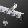 Flexible Aluminum Ceiling Curtain Rail 3.3ft-13.1ft Bendable Ceiling Track, Ceiling/Wall Mount Curtain Rail System For Curved Shower Curtain, RV, Strong And Durable ( Color : White Wall Mount , Size : view 1