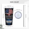 American Crown With Nicaragua Roots Double Vacuum Coffee Tumbler, 20oz Stainless Steel Cup With Straw Straw/Lid view 4