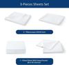 Drona Bedding 600 Thread Count 3 Pc Fitted Sheet Set & Pillowcase with 10-15 Inch Pocket for Over-Sized Mattress & Pillow Case (King, Orange) view 4