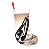 KoNsev Music Note Patterns Personalized Christmas Stocking, 17" Xmas Stockings,Stairs Fireplace Hanging Christmas Home Decor view 2