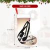 KoNsev Music Note Patterns Personalized Christmas Stocking, 17" Xmas Stockings,Stairs Fireplace Hanging Christmas Home Decor view 4