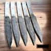 LOT OF 5 PIECES HAND FORGED DAMASCUS STEEL FULL TANG KNIFE BLANK BLADE KNIFE MAKING SUPPLIES (5 Damascus steel) view 2