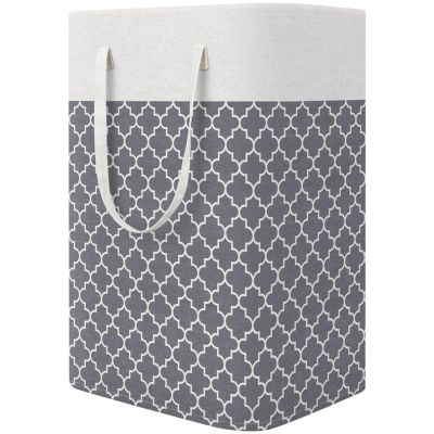 Dirty clothes basket household foldable laundry basket dirty clothes storage bucket lantern print dirty clothes basket Grey lantern print (75L)
