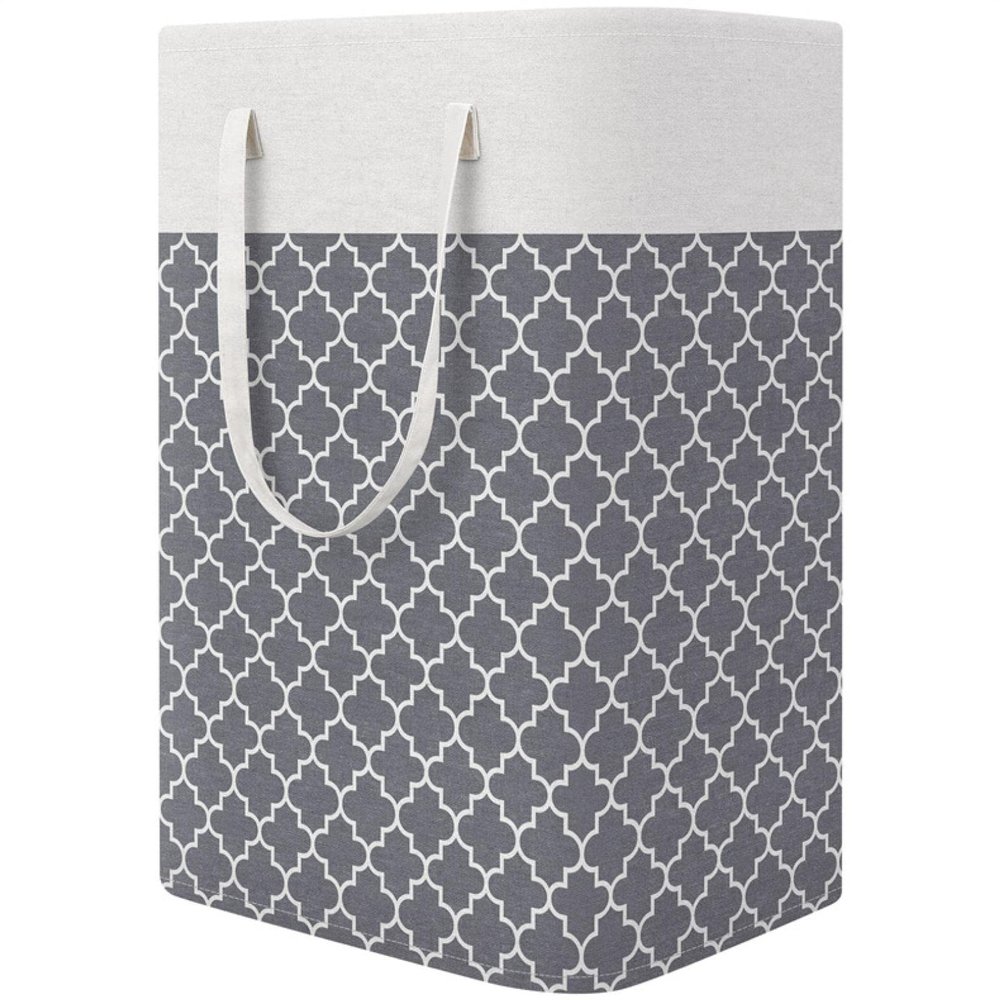 Dirty clothes basket household foldable laundry basket dirty clothes storage bucket lantern print dirty clothes basket Grey lantern print (75L)