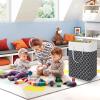 Dirty clothes basket household foldable laundry basket dirty clothes storage bucket lantern print dirty clothes basket Grey lantern print (75L) view 3