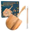 Acacia Wood Pizza Peel & Wooden Paddle Set  Folding Handle Pizza Board with 18 Turning Fork, Pizza Oven Tools & Accessories for Homemade Pizza, Bread & Baking, Gifts for Pizza Lovers view 1