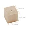 Abaodam Baking Flower Nail Base 4Pcs Wooden Carving Flower Display Stand for Cake Decorating Smooth Surface Practical Baking Tool 1.45In Square view 2
