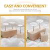 Abaodam Baking Flower Nail Base 4Pcs Wooden Carving Flower Display Stand for Cake Decorating Smooth Surface Practical Baking Tool 1.45In Square view 3