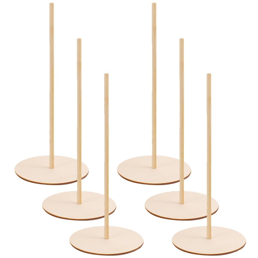 Abaodam 8 Pcs Donut Tower Bagel Holder Stand Onion Ring Holder Treat Stands for Party Wood Bar Wooden Decorations Baby