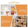 Abaodam 8 Pcs Donut Tower Bagel Holder Stand Onion Ring Holder Treat Stands for Party Wood Bar Wooden Decorations Baby view 3