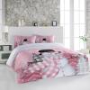 Alandar Home Twin Duvet Cover Sets Snowman Christmas Pink Xmas Tree,3 Piece Bed Set Ultra Soft Quilt Covers and Pillowcases,Winter Snowflakes Microfiber Bedding Set for Bedroom Guest Room Dorm view 3