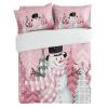 Alandar Home Twin Duvet Cover Sets Snowman Christmas Pink Xmas Tree,3 Piece Bed Set Ultra Soft Quilt Covers and Pillowcases,Winter Snowflakes Microfiber Bedding Set for Bedroom Guest Room Dorm view 4