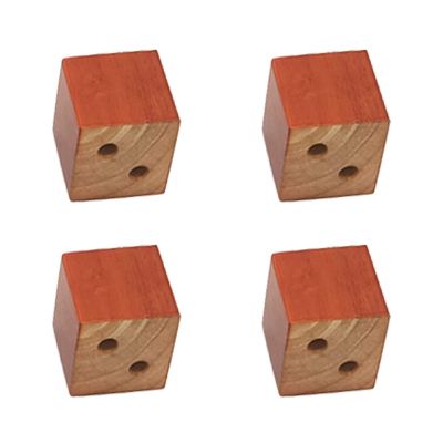 Zanotva Solid Wood Furniture Raised Legs, 4 Packs Square Bed and Furniture Risers Heavy Duty Bed Lifts - Sofa Or Table Risers(5x5x5cm/2x2x2in)