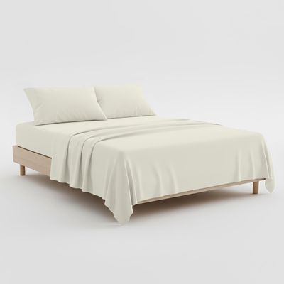 100% Egyptian Cotton Ivory Sheets Set Twin XL Size, 1000 Thread Count Twin XL Sheets Set 4Pc Sets, Luxury Hotel Quality Bed Sheets Twin XL, 18 Inch Deep Pocket Soft Cooling Bedding Sheets Set Twin XL