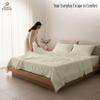 100% Egyptian Cotton Ivory Sheets Set Twin XL Size, 1000 Thread Count Twin XL Sheets Set 4Pc Sets, Luxury Hotel Quality Bed Sheets Twin XL, 18 Inch Deep Pocket Soft Cooling Bedding Sheets Set Twin XL view 3