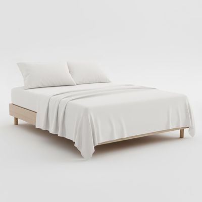 100% Egyptian Cotton White Sheets Set 1000 Thread Count 4 Piece Sets, Luxury Hotel Quality Bed Sheets Queen, 18 Inch Deep Pocket Soft Cooling Bedding Sheets Sets Queen