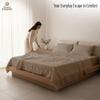 100% Egyptian Cotton Taupe Sheets Set California King Size, 1000 Thread Count Sheets Set 4Pc Set, Luxury Hotel Quality Bed Sheets California King, 18 Inch Deep Pocket Soft Cooling Sheets Set view 3