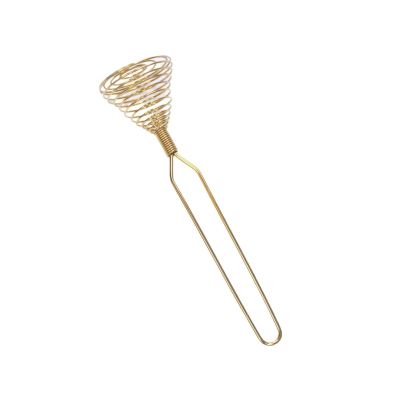 1pcs Compatible for Kitchen Accessories Spiral Whisk Stirrer Mixer Egg Beater Blender Cooking Compatible for Kitchen Utensil Tool(Gold)