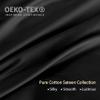 HeimenAogo 600TC Egyptian Cotton Duvet Cover Full Size Sateen Weave, Silky Soft and Breathable Bedding Set with Zipper Closure, Long Staple Cotton Bed Linen Moonless Night Black 3Pcs (80"90") view 2