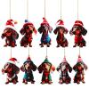 VANZACK 10Pcs Dachshund Pendant Dachshund Ornament Christmas Dog Pendants Acrylic Christmas Tree Decoration for Window Tree Decorative Hanging Ornaments view 1