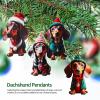 VANZACK 10Pcs Dachshund Pendant Dachshund Ornament Christmas Dog Pendants Acrylic Christmas Tree Decoration for Window Tree Decorative Hanging Ornaments view 2