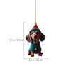 VANZACK 10Pcs Dachshund Pendant Dachshund Ornament Christmas Dog Pendants Acrylic Christmas Tree Decoration for Window Tree Decorative Hanging Ornaments view 3