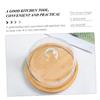 ABOOFAN Wooden Cake Tray Display Stand with Dome Cake Server and Glass Cover view 4