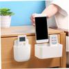ARTIBETTER 4pcs Wall Mounted Storage Organizer Bins Adhesive Floating Storage Boxes for Remote Control Toothbrush Cosmetics and Personal Care Products view 2