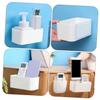 ARTIBETTER 4pcs Wall Mounted Storage Organizer Bins Adhesive Floating Storage Boxes for Remote Control Toothbrush Cosmetics and Personal Care Products view 3