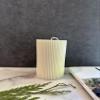 Ribbed Pillar Candle Organic Soy Wax Aesthetic Candle, Decorative Candle, Wedding Candle, Christmas Eve Candle 4 * 2.5 inch (Pumpkin Spice Buttercream, 4 * 2.5inch Orange) view 2