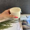 Ribbed Pillar Candle Organic Soy Wax Aesthetic Candle, Decorative Candle, Wedding Candle, Christmas Eve Candle 4 * 2.5 inch (Pumpkin Spice Buttercream, 4 * 2.5inch Orange) view 4