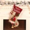 geppy 47cm Christmas Stockings, Large Rustic Yarn Xmas Stockings for Family Holiday Decorations D view 4
