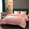 Kanak Bedding 3PC Silky Comforter Set Satin Comforter Silky 300 GSM Alternative Down Comforter Soft Filling 1 Comforter 2 Pillowcase..(Cal-King Peach) view 1