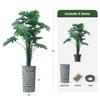 Artificial Tree in Geometric Pattern Planter, Fake Philodendron Tree Silk Tree for Indoor and Outdoor Home Decoration - 70" Overall Tall (Plant Pot Plus Tree) view 3