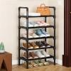 HEXEH Shoe Rack Multi-Layer Shoe Rack with Steel Pipes Shelves, Black Free Standing Shoe Storage Shelf for Closet Entryway Hallway, Space Saving Shoe Storage Cabinet (Color : 3 Layer-45cm) view 2