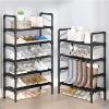 HEXEH Shoe Rack Multi-Layer Shoe Rack with Steel Pipes Shelves, Black Free Standing Shoe Storage Shelf for Closet Entryway Hallway, Space Saving Shoe Storage Cabinet (Color : 3 Layer-45cm) view 3