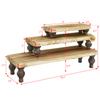 Ikee Design 3 Pcs Set Wooden Display Riser Stand, Wooden Cupcake Dessert Display Riser Stand for Jewelry, Monitor, Stackable and Portable, Oak Color view 2